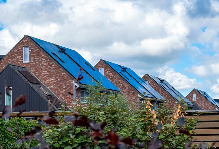 Residential property with solar panels